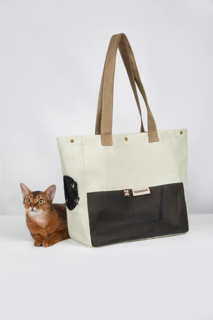 Sac de voyage pour animaux de compagnie à bandoulière Color-Block | Série Momopets™ GoBuddy