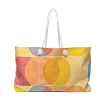 Sac de voyage rétro à cercles colorés | Sac fourre-tout géométrique abstrait | Sac de plage | Grand sac fourre-tout | Sac de maman occupée | Sac de maman qui travaille