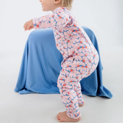 Bamboo Baby Zipper Footed Bodysuit | Saltwater Floral