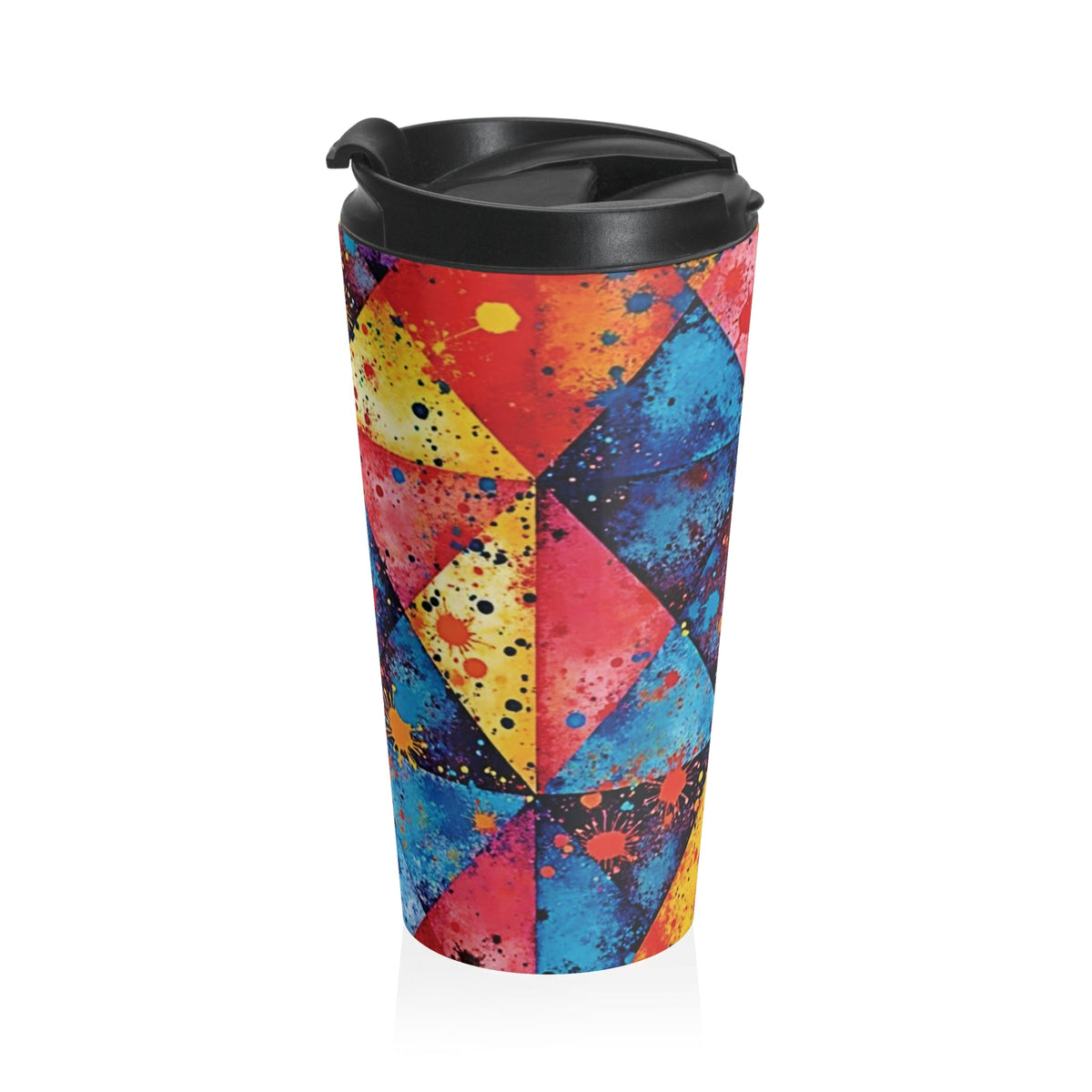 Tasse de voyage Splash Géométrique Coloré — Gobelet isotherme en acier inoxydable