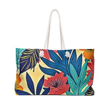 Sac de voyage à motifs floraux tropicaux | Grand sac de plage, sac de vacances