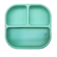 Menthe - Assiette à ventouse en silicone avec compartiments