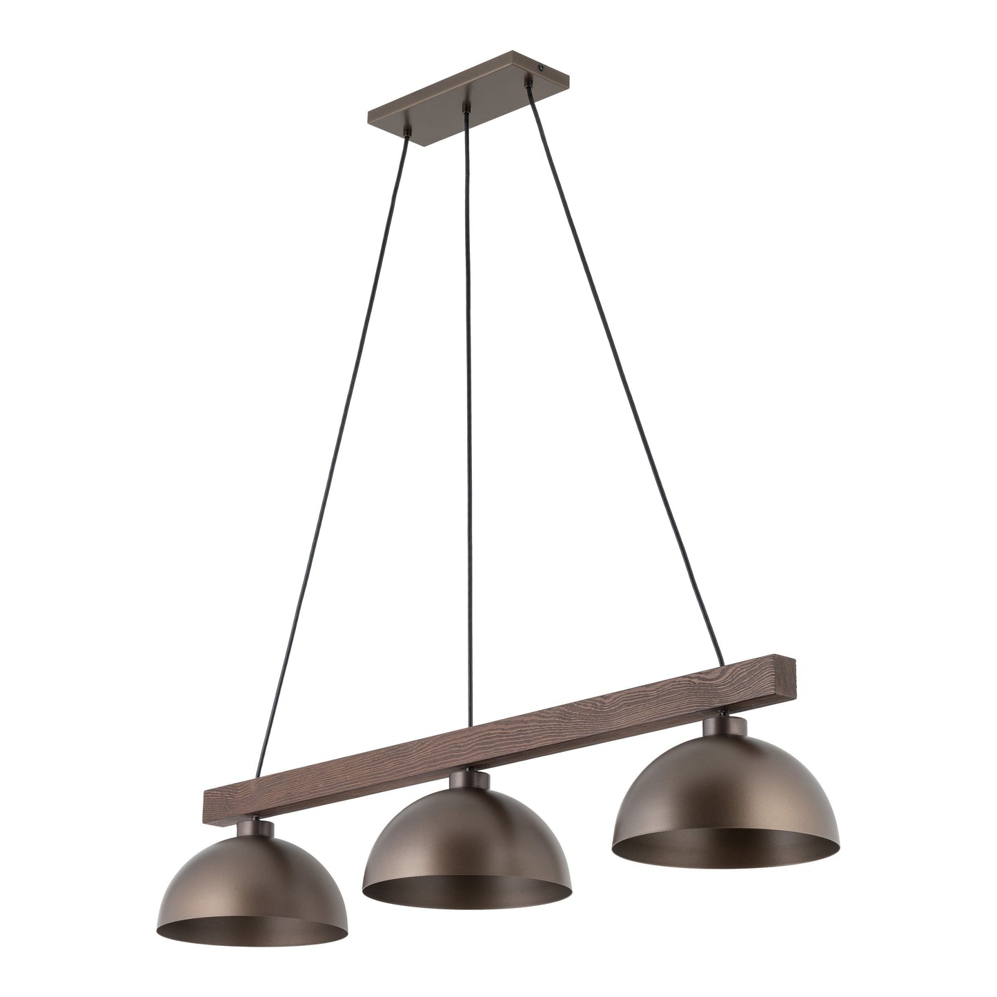 OSLO Brown Scandinavian 3-Light Pendant for Dining Table & Kitchen Island