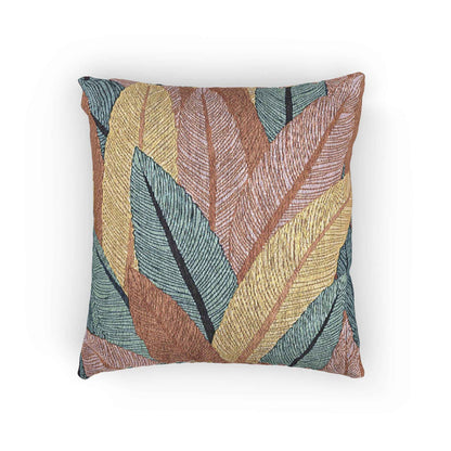 Oreiller Tressé Feuille Tropicale | Coussin Décoratif Bohème