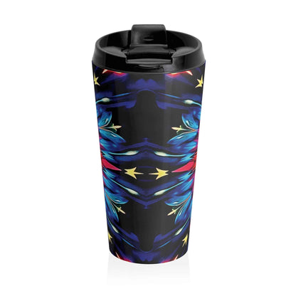 Mug de voyage en acier inoxydable Kaleidoscope Star — Gobelet isotherme à mandala coloré
