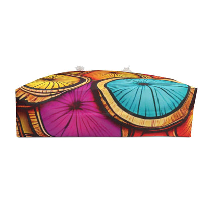 Sac de voyage en tranches de noix de coco colorées | Sac fourre-tout tropical | Grand sac fourre-tout