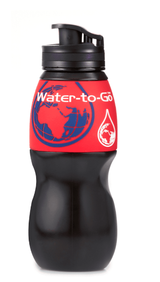 Bouteille filtrante de purification d'eau WatertoGo 75cL Élimine 99,9 % des contaminants