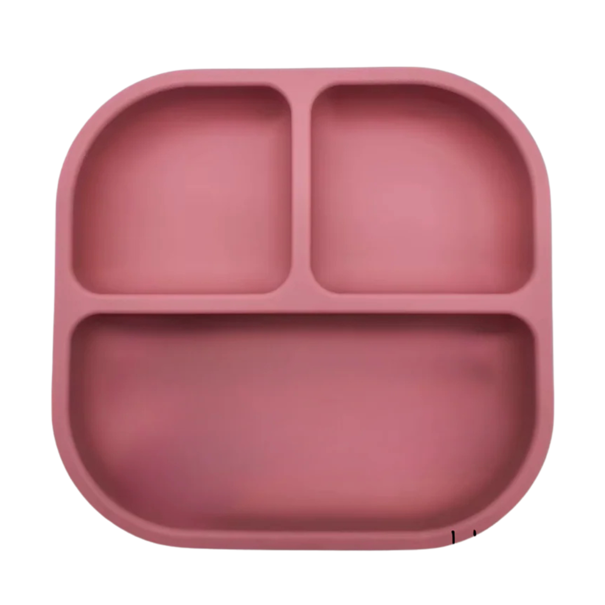Mauve - Assiette à ventouse en silicone avec compartiments