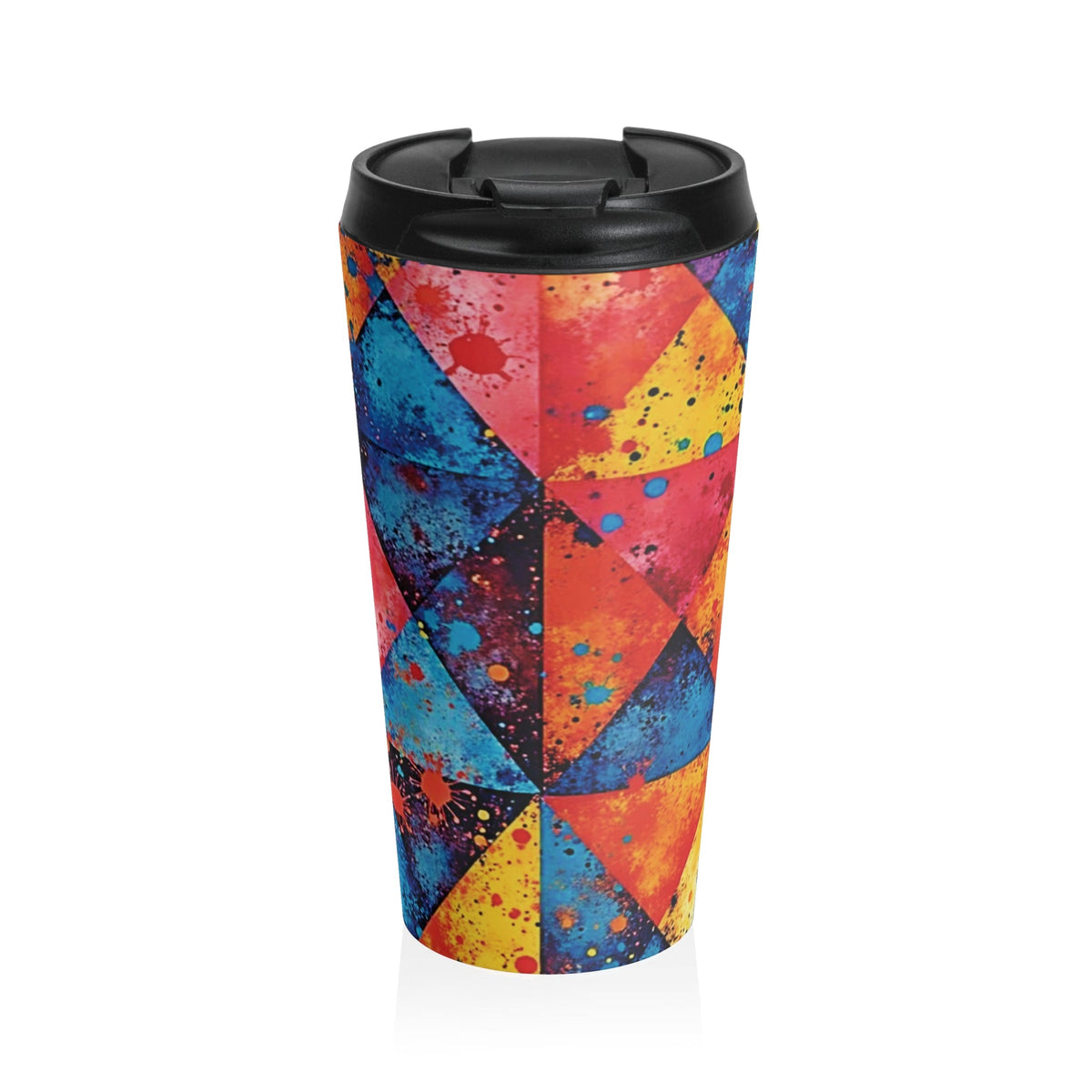 Tasse de voyage Splash Géométrique Coloré — Gobelet isotherme en acier inoxydable