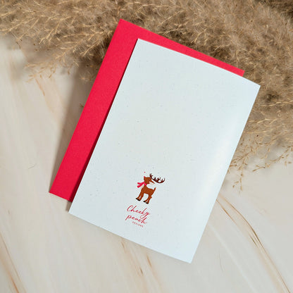 Carte Mini-Renne Fêtes Enneigées