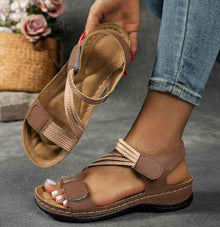 Sandales de plage à plateforme en tissu pour femmes