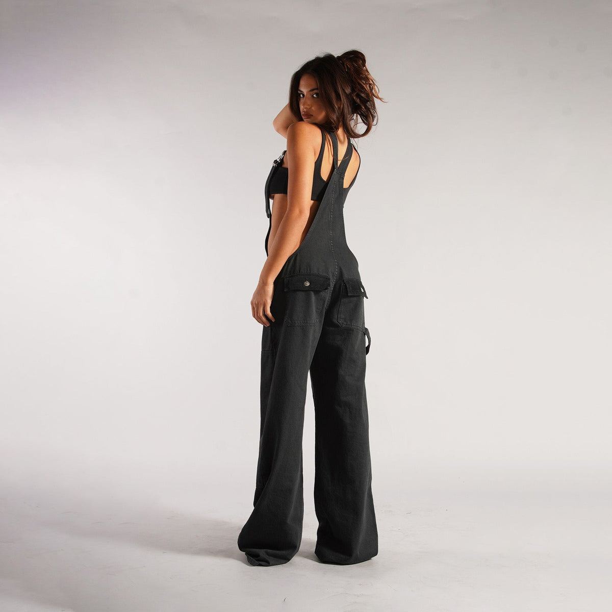 Combinaison en jean coupe ample pour femme – Salopette large style Y2K à bretelles