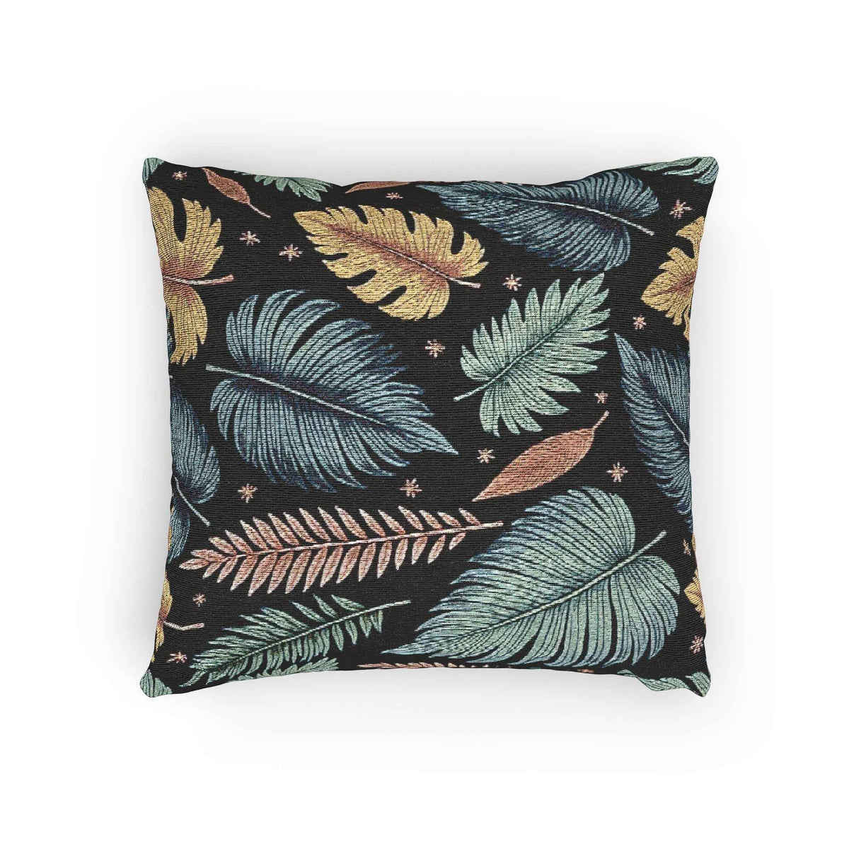 Oreiller Tissé Feuilles d'Automne | Motif Feuilles Multicolores, Coussin Texturé