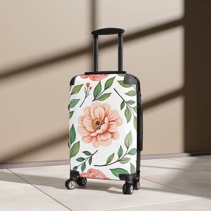 Valise cabine florale — Bagage de voyage Pivoine Rose
