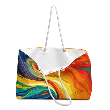 Sac de voyage coloré à motifs de tourbillons | Imprimé marbré éclatant, Grand sac cabas