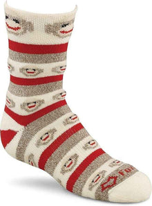 Chaussettes décontractées Fox River Teen Unisex Monkey Stripe Crew, petite taille