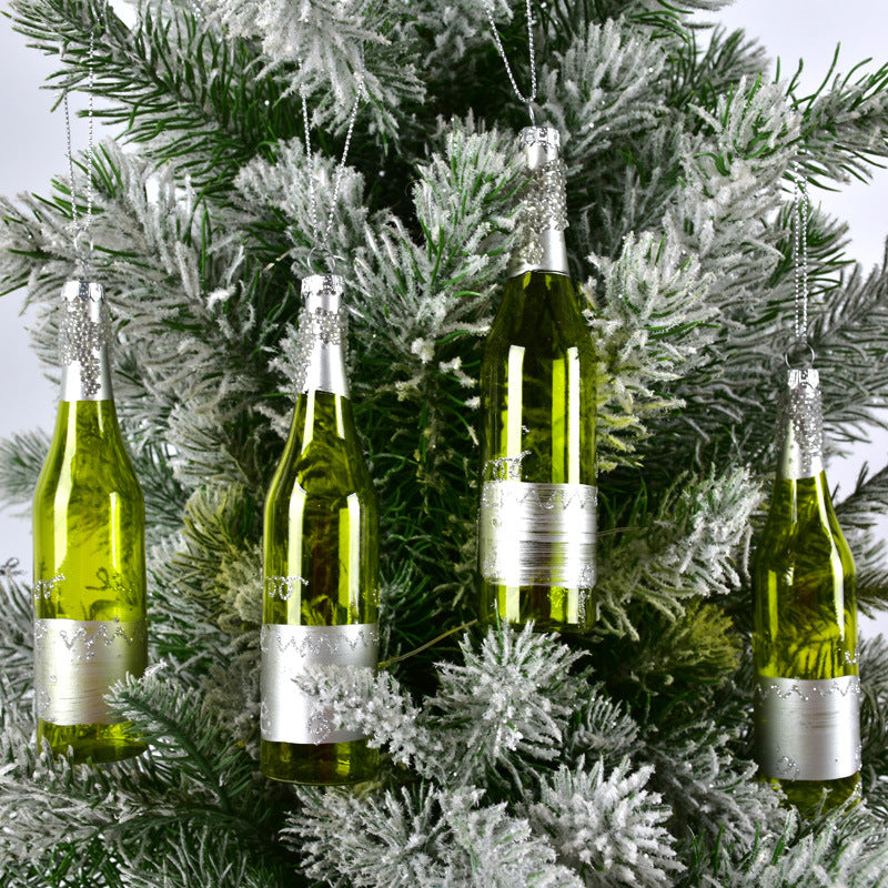 Donut & Wine Bottle Christmas Tree Pendant Ornaments – Hanging Decorations