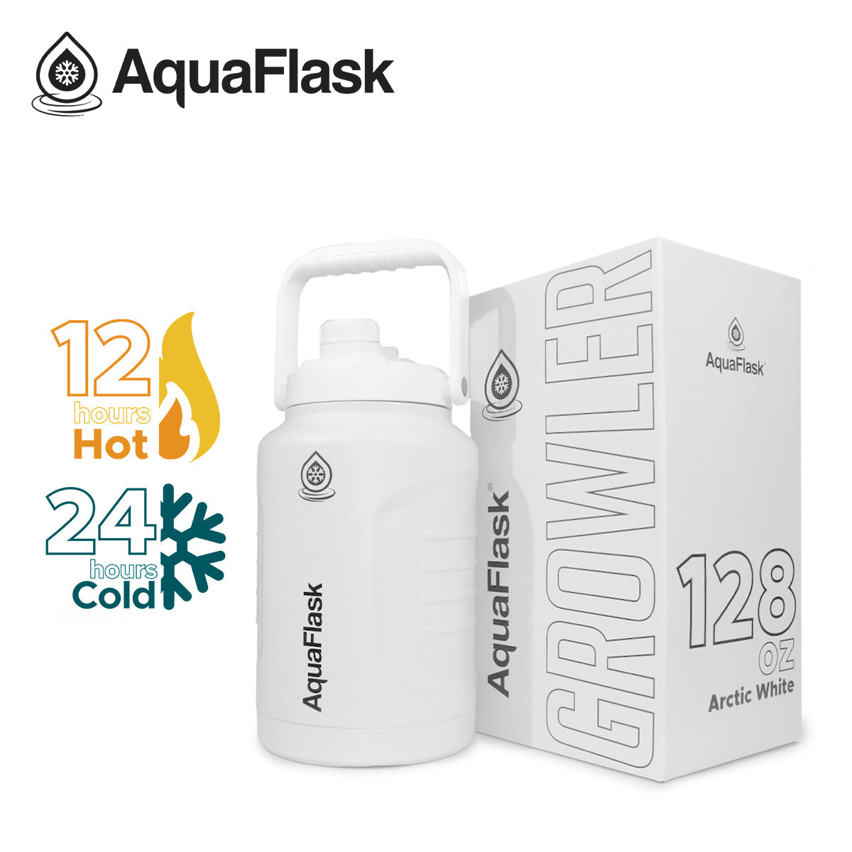 Bouteilles d'eau isothermes sous vide AquaFlask Original 3785 ml (128 oz)