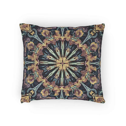 Coussin décoratif tissé en mosaïque géométrique bohème
