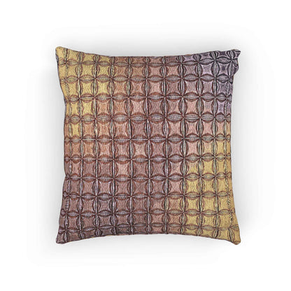 Coussin géométrique tissé | Motif quadrillé, coussin décoratif texturé de style bohème