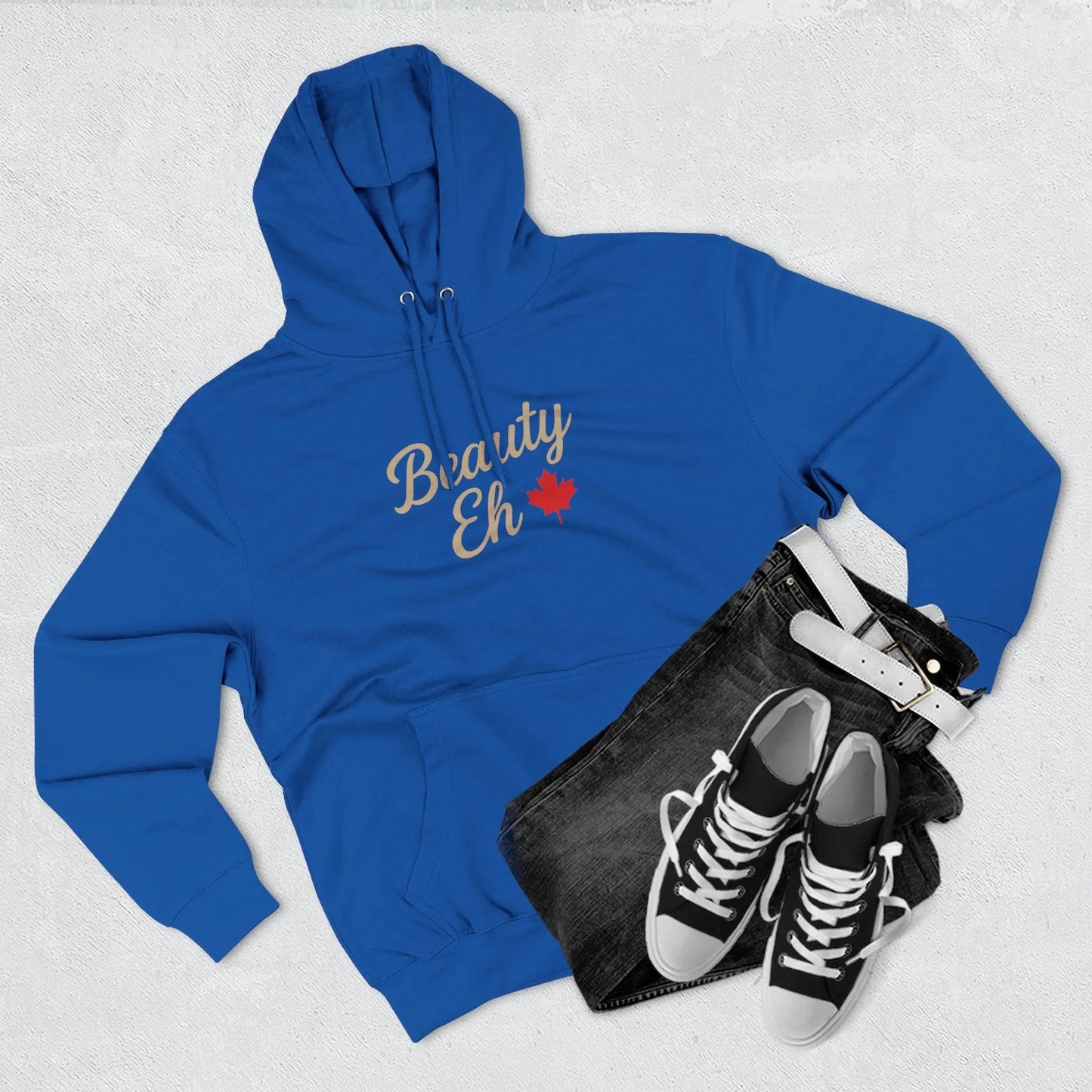 Chandail à capuchon Beauty Eh Canadian - Molleton à capuche Pride à la feuille d'érable - Vêtements de fête du Canada pour femmes - Molleton à capuchon doublé en polaire confortable