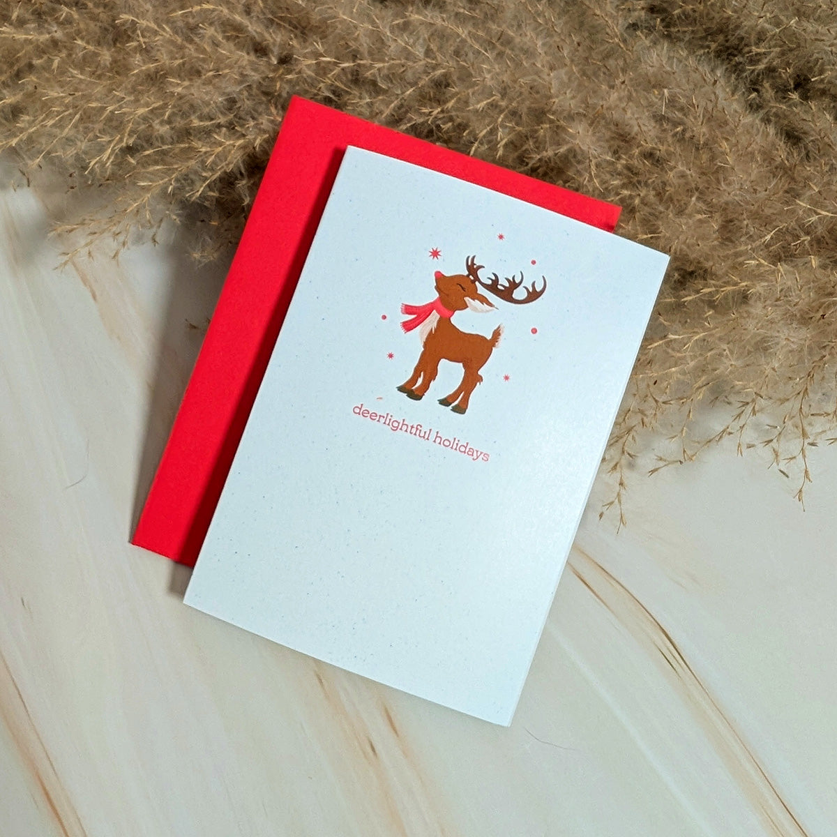 Carte Mini-Renne Fêtes Enneigées