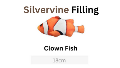 100% Silvervine/Catnip Filled Fish Cuddle Toy