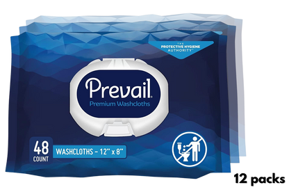 Prevail Adult Washcloths for Sensitive skin, 48 Count