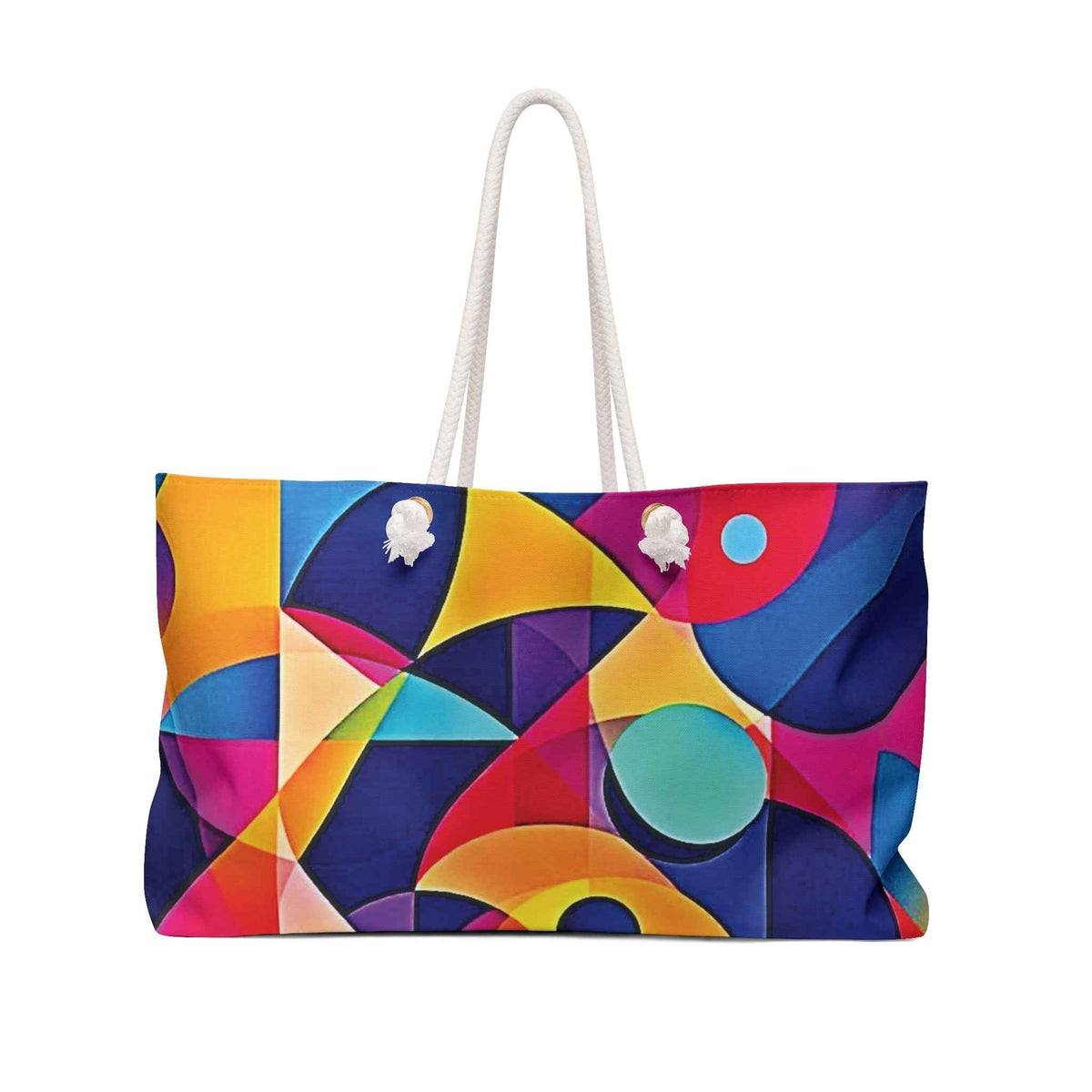 Sac de voyage géométrique abstrait coloré | Sac de voyage vibrant | Grand sac fourre-tout
