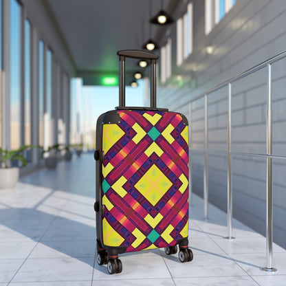 Valise cabine géométrique colorée — Bagage de voyage kaléidoscope éclatant