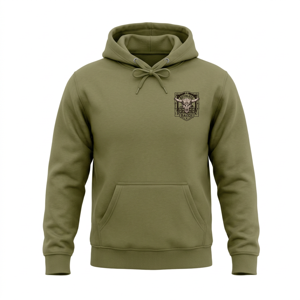 RUTHLESS RANCH HOODIE | Army Green