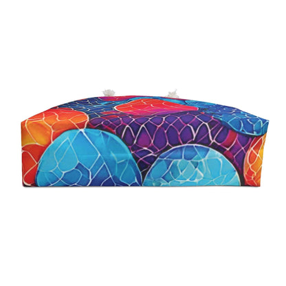 Sac de Week-end Bulles Mosaïque Vibrante | Grand Sac Cabas de Plage Coloré