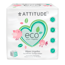 Attitude - Lingettes Bébé 100% Biodégradables Recharge (216un)