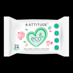 Attitude - Lingettes Bébé 100% Biodégradables (72 unités)