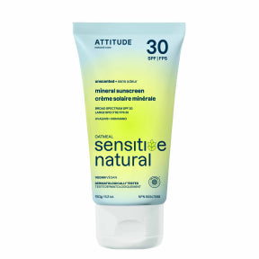 Attitude - Peau sensible FPS30 Adulte - Non parfumé (150g)