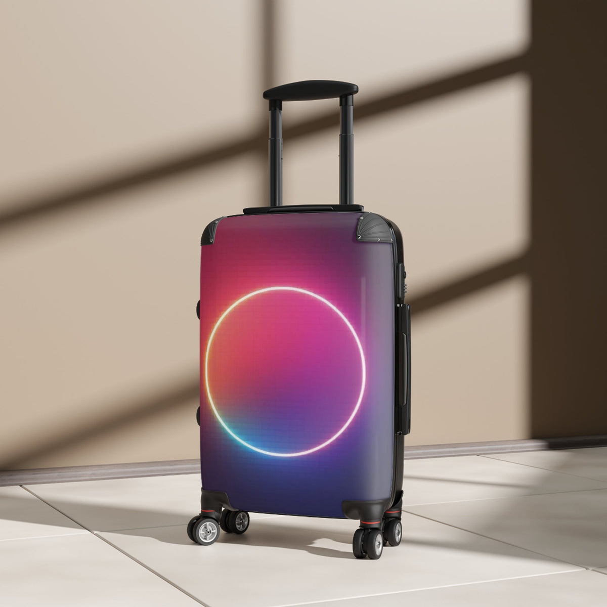 Valise cabine Neon Halo – Housse de valise cercle dégradé