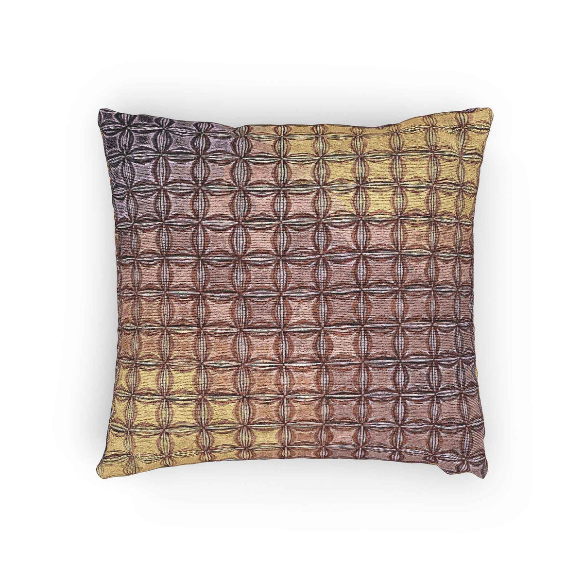Coussin géométrique tissé | Motif quadrillé, coussin décoratif texturé de style bohème