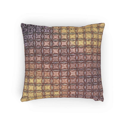 Coussin géométrique tissé | Motif quadrillé, coussin décoratif texturé de style bohème