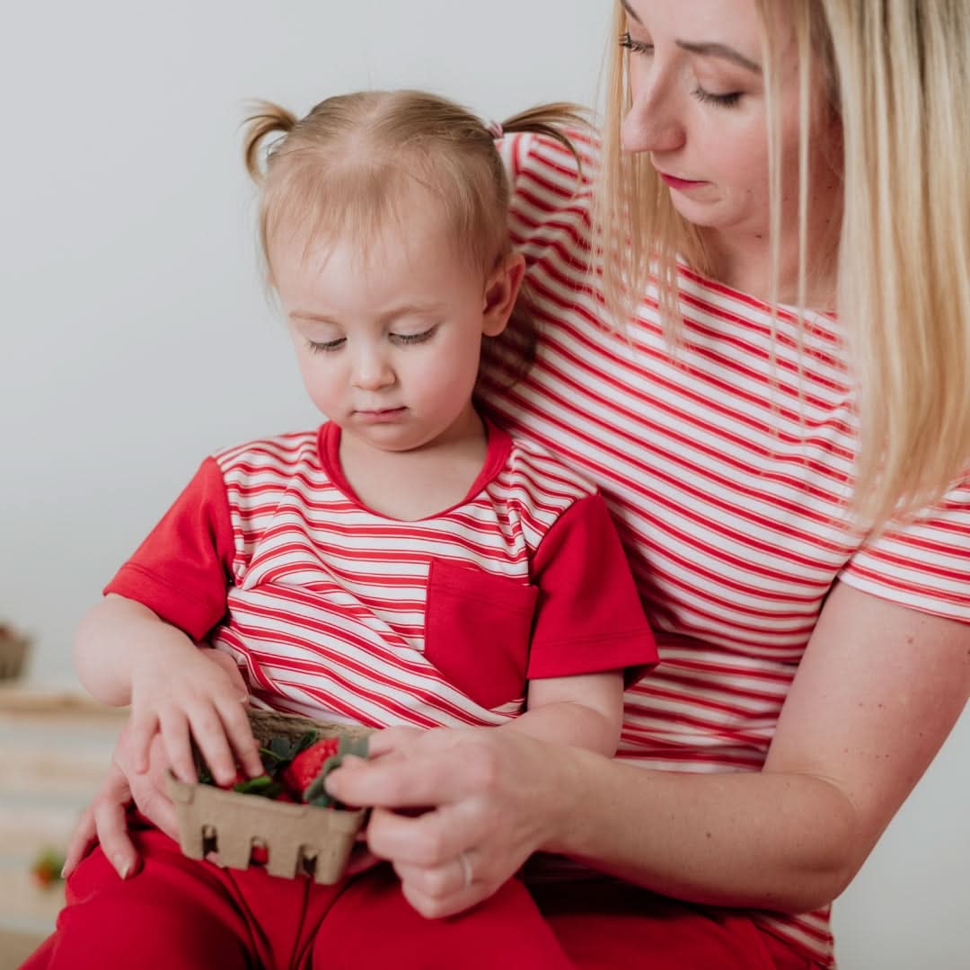 Baby/Kids' Bamboo Pocket T-Shirt | Rainbow Stripe