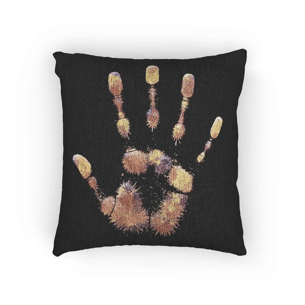 Coussin tissé à empreinte métallique | Coussin décoratif bohème