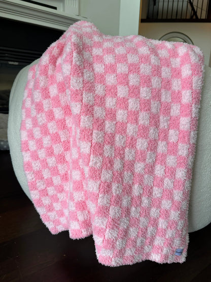 Couverture pour tout-petit à carreaux imprimés Cotton Candy