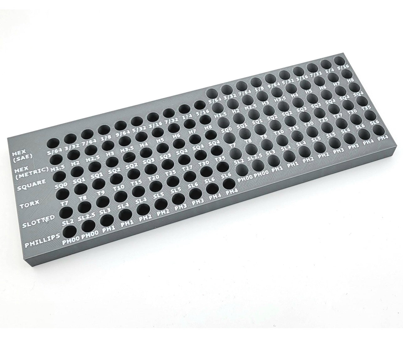 Screwdriver Hex Bit Storage - Fits 2" Deep Toolbox Drawers