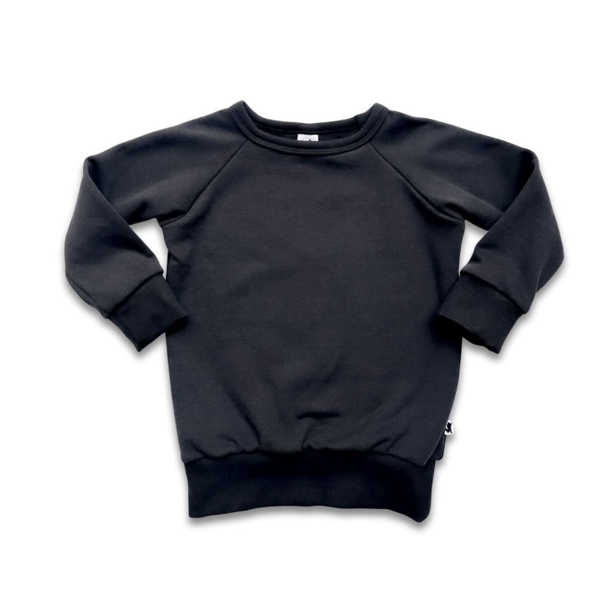 Baby/Kids' Bamboo Fleece Raglan Pullover | Black