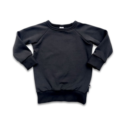 Youth Bamboo Fleece Raglan Pullover | Black