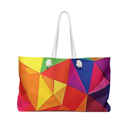 Grand sac de voyage prismatique géométrique coloré | Sac cabas abstrait lumineux | Grand sac fourre-tout