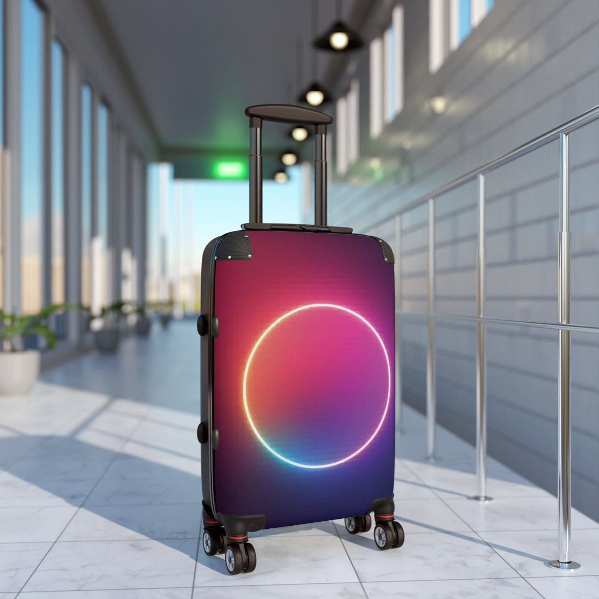 Valise cabine Neon Halo – Housse de valise cercle dégradé