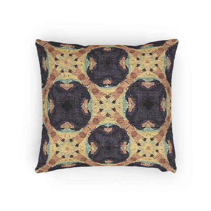 Oreiller tissé à motif mosaïque géométrique | Coussin décoratif à carreaux style bohème