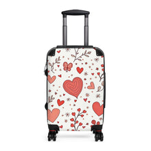Heart Doodles Suitcase — Valentine Floral Travel Carry-On