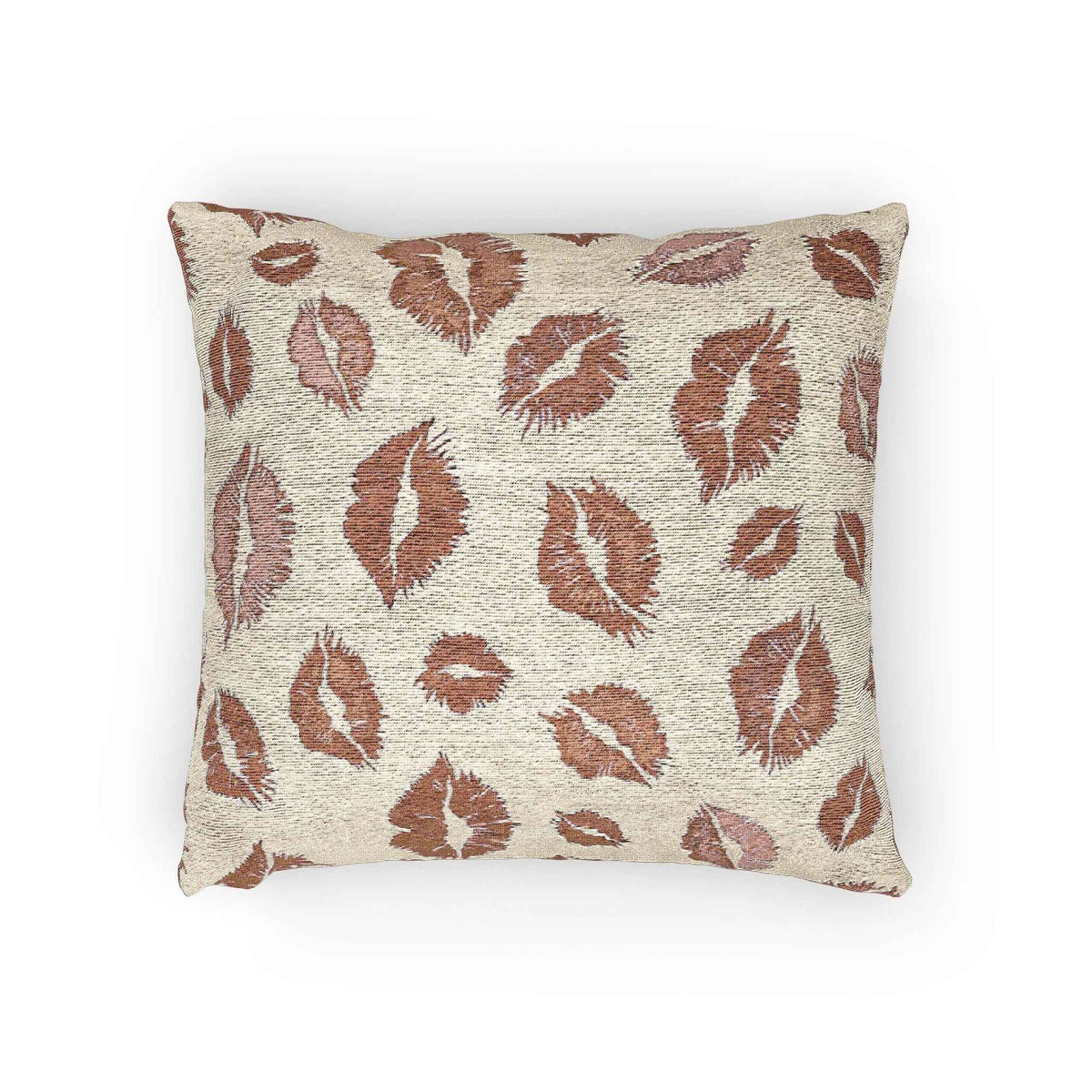 Oreiller tissé motif baisers | Coussin décoratif pour la maison et l'extérieur