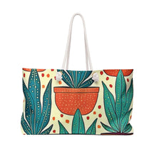 Sac de voyage à motif de succulente en pot | Grand sac fourre-tout Plante tropicale